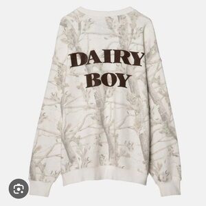 Dairy Boy Woodland Camo Crewneck